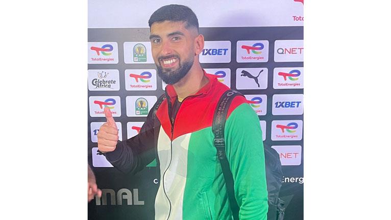 ياسر حمد لاعب الزمالك بقميص فلسطين