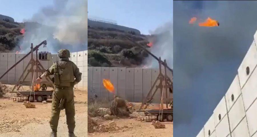 جيش الاحتلال يستخدم المنجنيق لقصف الاراضي اللبناني