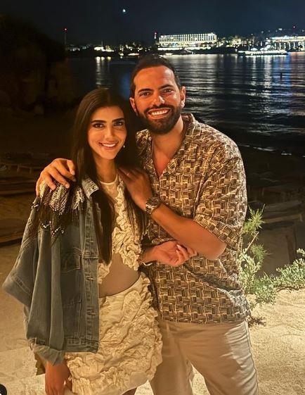 ريم سامي وزوجها من شهر العسل