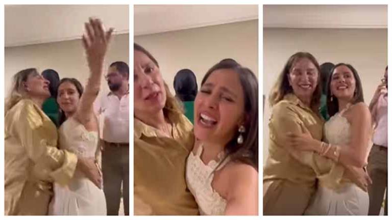 رقصت مع والدتها.. 20 صورة من عقد قران الفنانة جميلة عوض