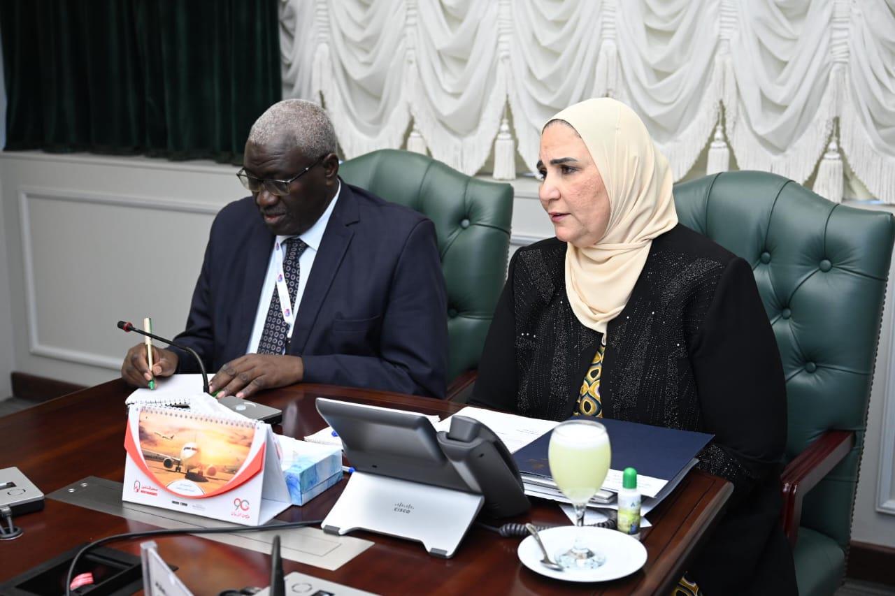 وزيرة التضامن تتفق مع نظيرها السوداني على مذكرة تف