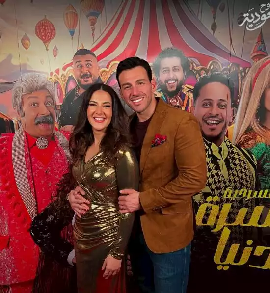 دنيا سمير غانم مع زوجها الإعلامي رامي رضوان