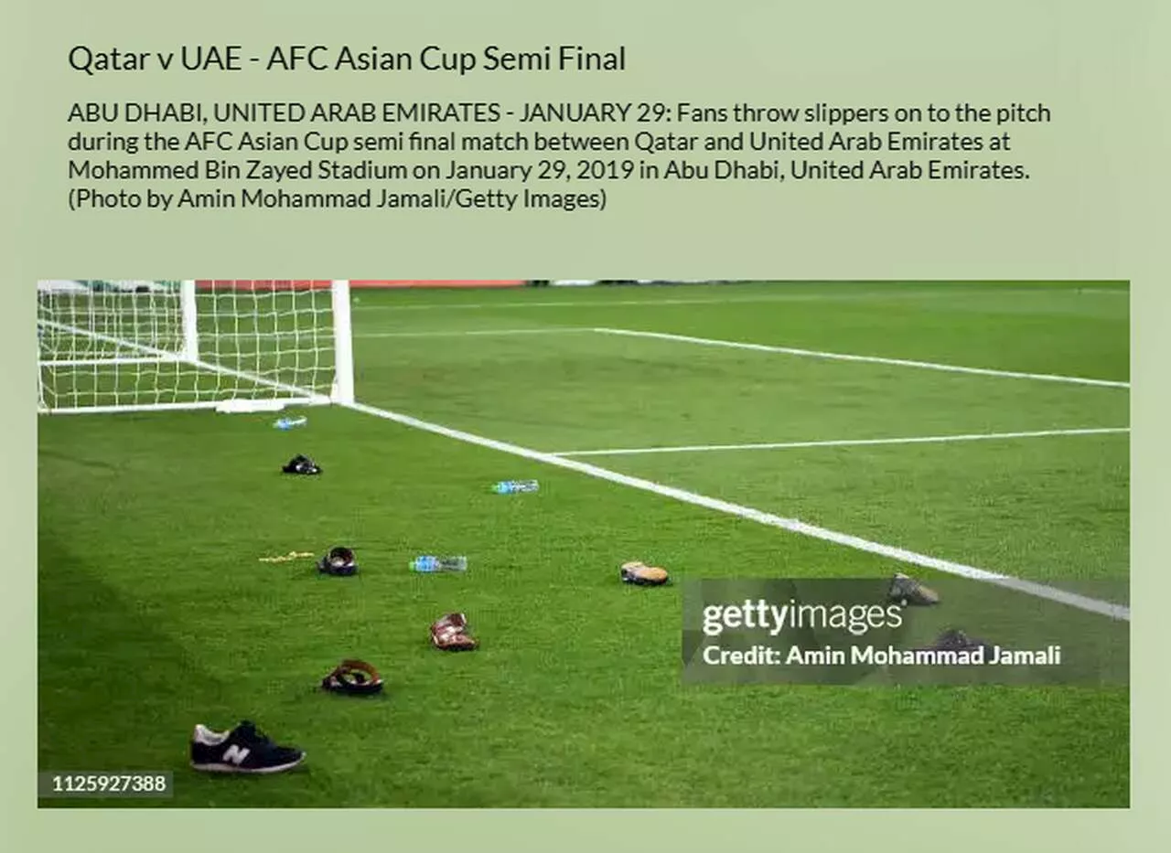 شغب من جماهير الإمارات في مباراة قطر بنصف نهائي كأس آسيا (1)