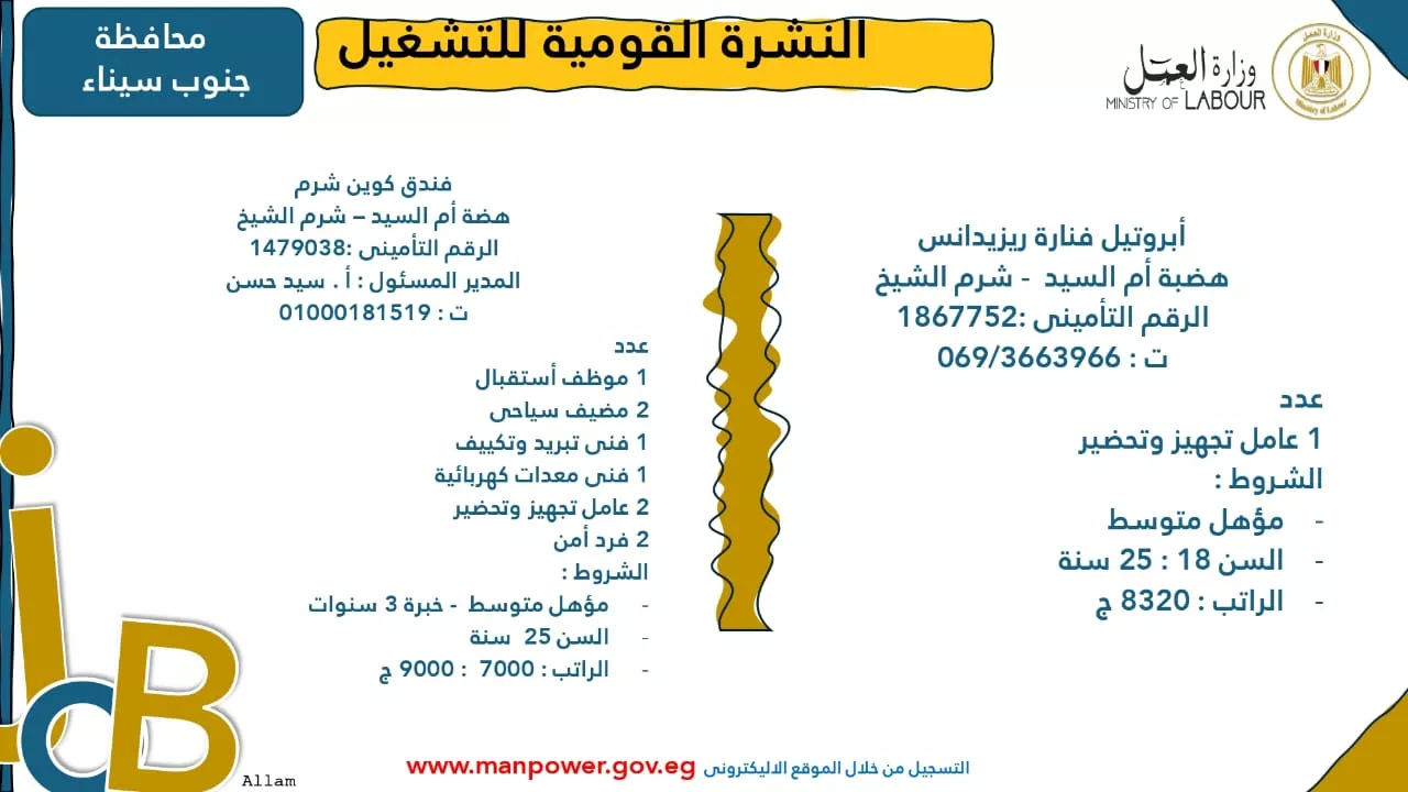 فرص عمل جديدة متاحة في مختلف المحافظات (28)