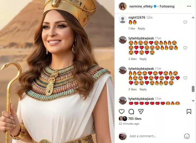 نيرمين الفقي على انستجرام