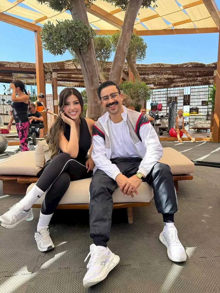 ميرنا جميل وأحمد داود من كواليس فيلم الكراش