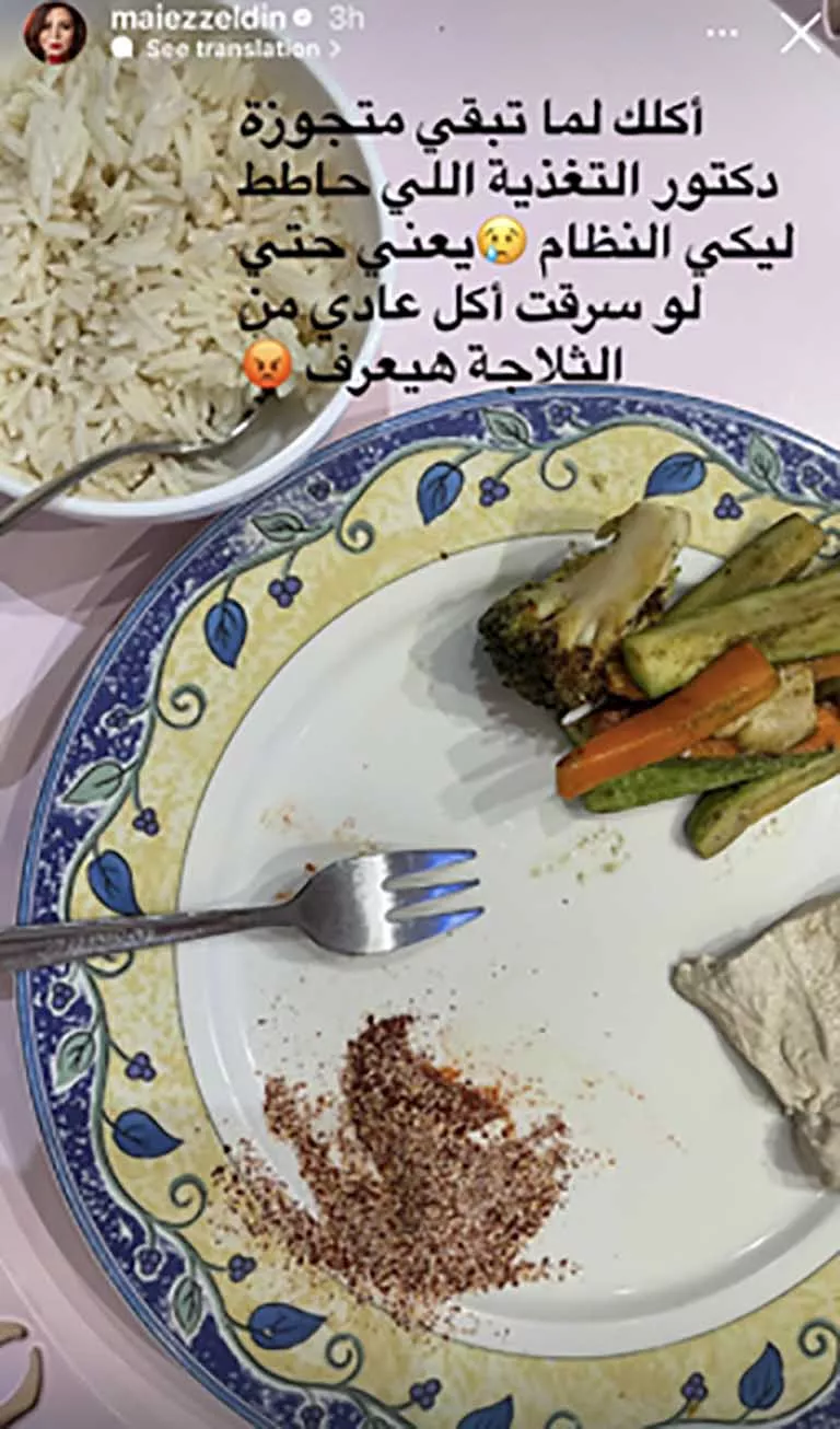 النظام الغذائي الجديد لمي عز الدين