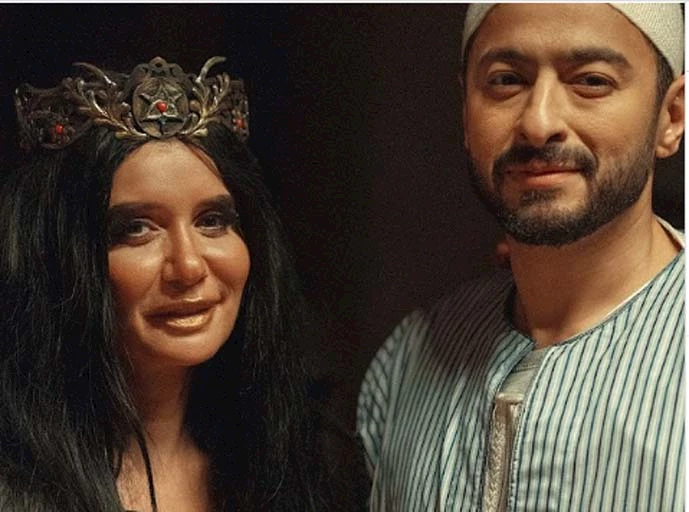 حمادة هلال وغادة عادل من كواليس المداح