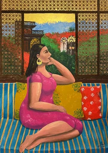 افتتاح معرض طَلَّة من الشباك للفنانة أميمة السيسى بالأوبرا.. اليوم (2)