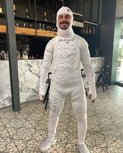 محمد أنور من كواليس فيلم البعبع (2)