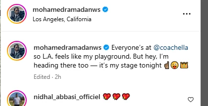 منشور محمد رمضان عن الحفل