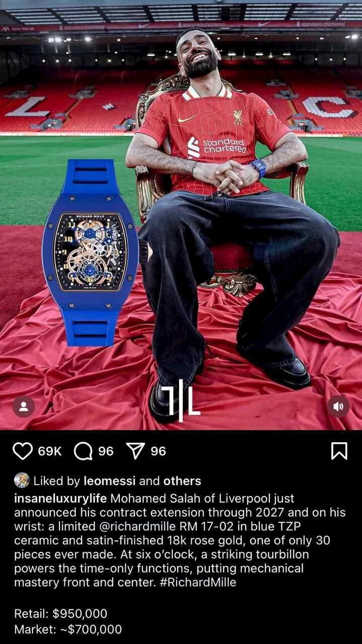 إعجاب ميسي بمنشور عن صلاح (2)