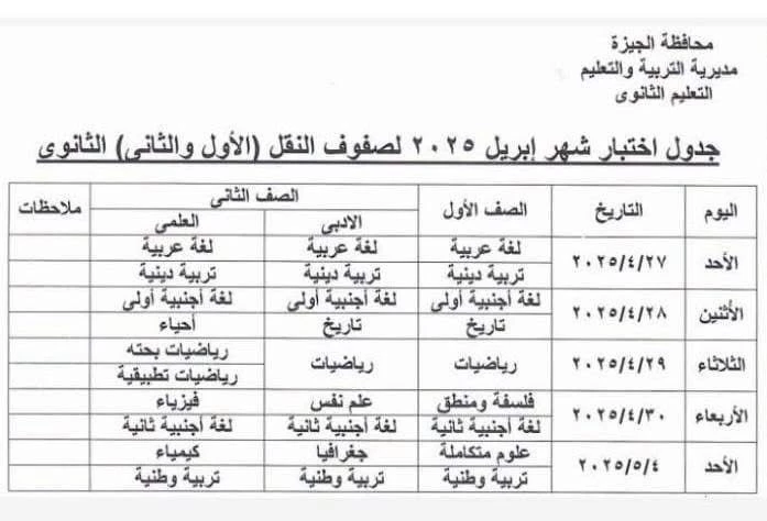 الصف الاول الثانوي