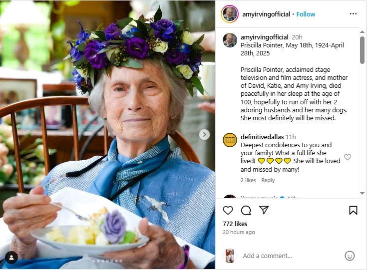 وفاة النجمة الأمريكية بريسيلا بوينتر