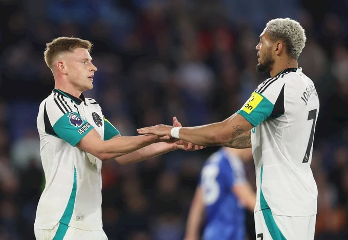 خلال مباراة نيوكاسل يونايتد وليستر سيتي،