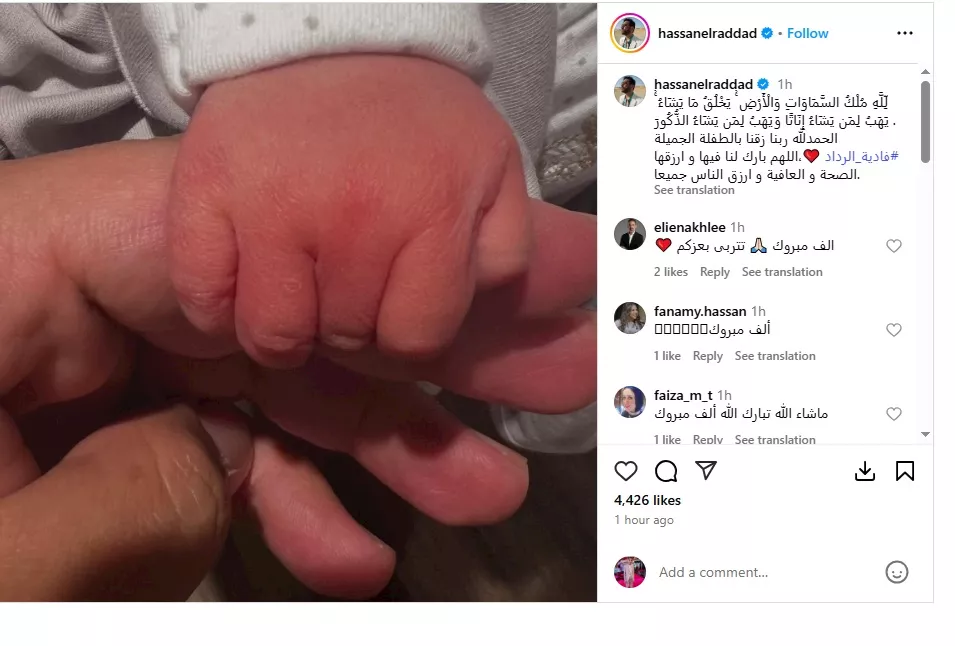 ابنة حسن الرداد وإيمي سمير غانم