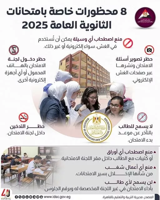 محظورات الثانوية العامة