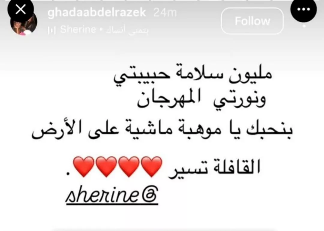 غادة عبدالرازق تدعم شيرين