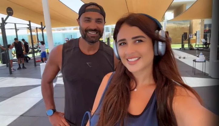 أحدث ظهور لـ ياسمين عبدالعزيز وكريم فهمي داخل الجيم