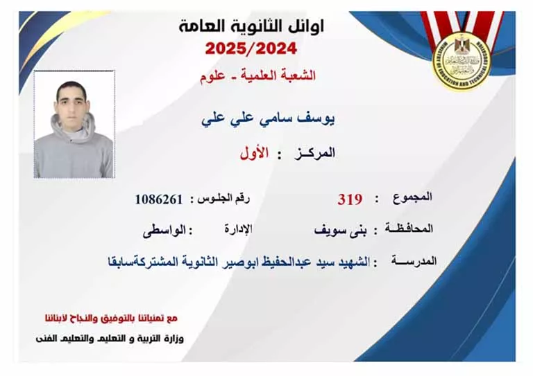 أوائل الثانوية العامة 2025.. الطالبات يكتسحن قائمة الشرف (28)