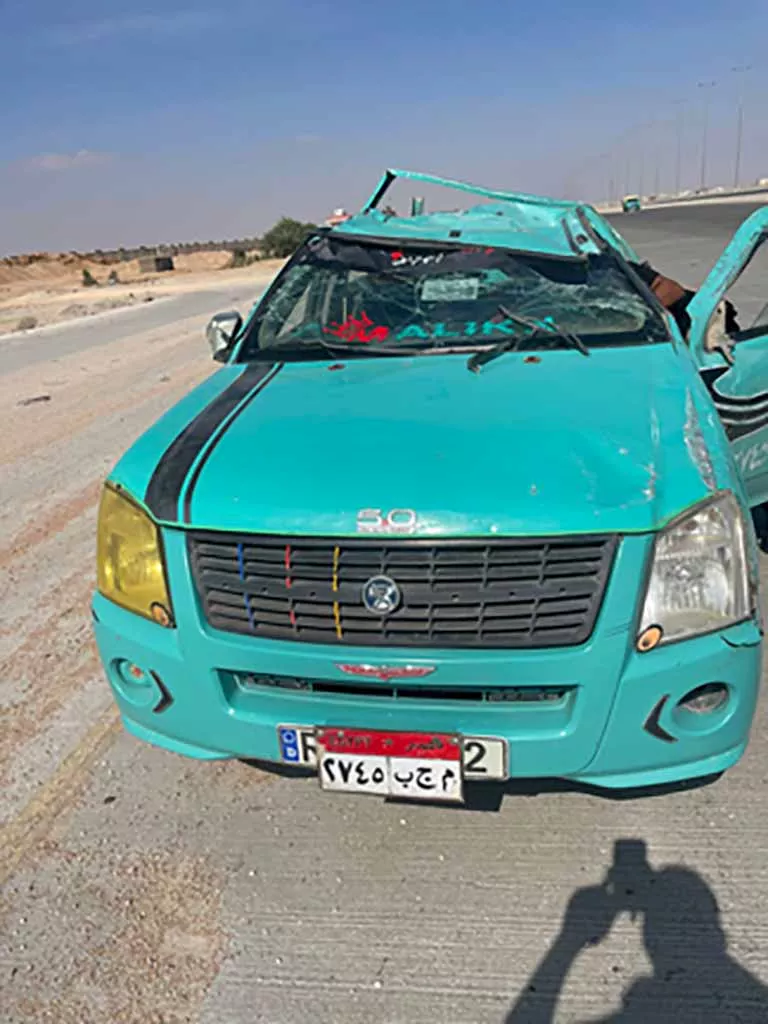 اثار انقلاب السيارة النقل