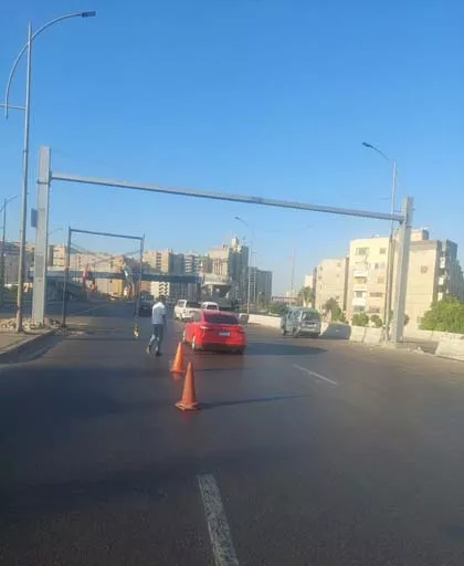 إنشاء إشارة مرور بمحور المحمودية (2)