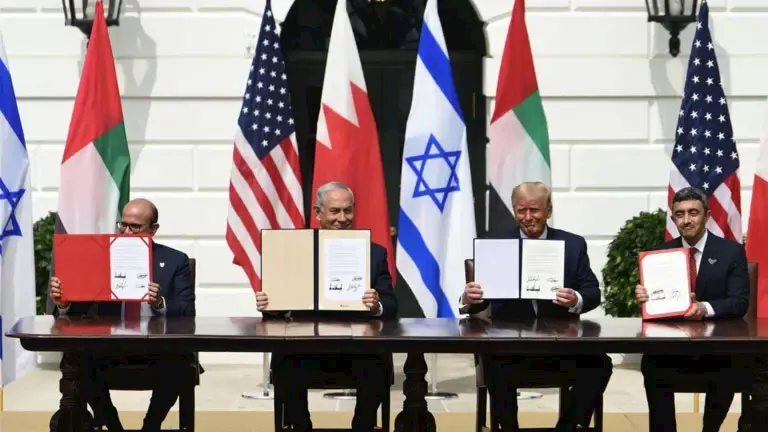 توقيع الاتفاقيات الإبراهيمية في البيت الأبيض في 15 سبتمبر/أيلول 2020