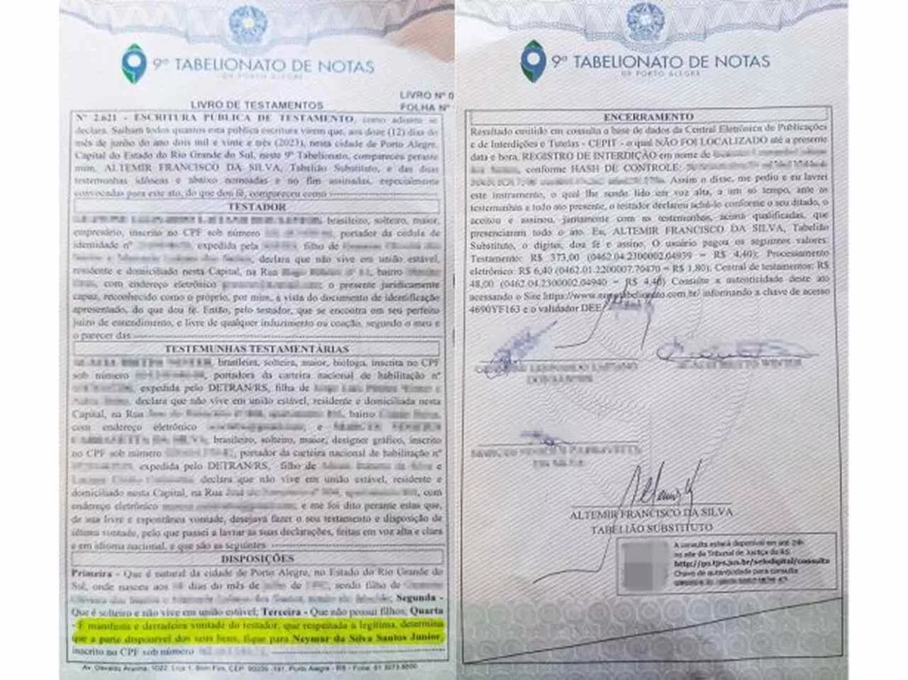 وصية من رجل أعمال برازيلي لنيمار