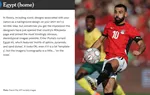 نقد محرر ذا أثليتك لقميص منتخب مصر