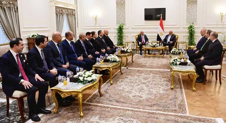 المستشار هشام بدوي رئيس مجلس النواب يستقبل النائب العام للتهنئة بمنصبه