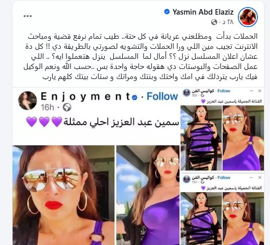 ياسمين عبدالعزيز فيسبوك
