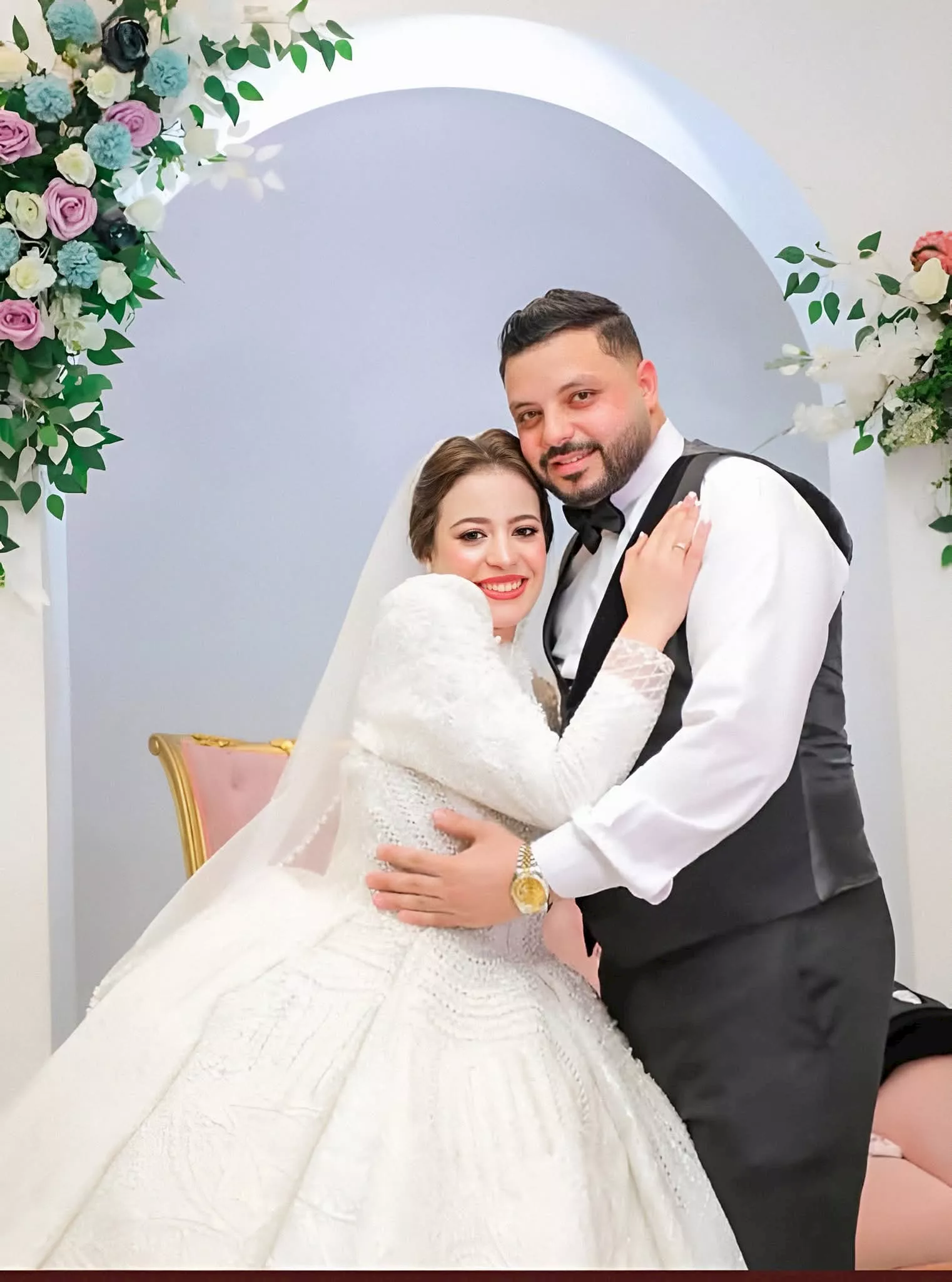 صورة من حفل زفاف الزوجين