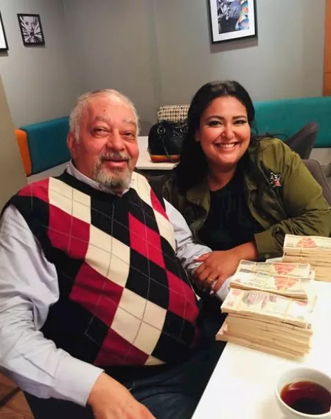 دعاء رجب مع الفنان سامي مغاوري