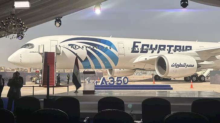 مصر للطيران تحتفل بتسلّم أول طائرة إيرباص من طراز