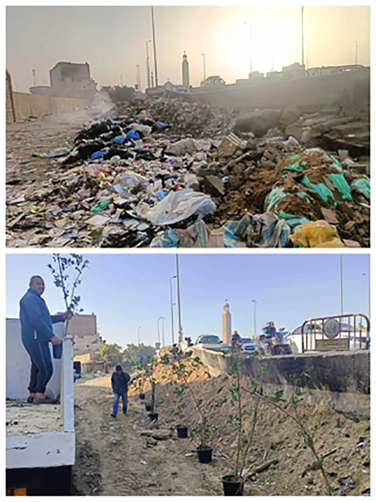 طريق الصرف بأرض اللواء