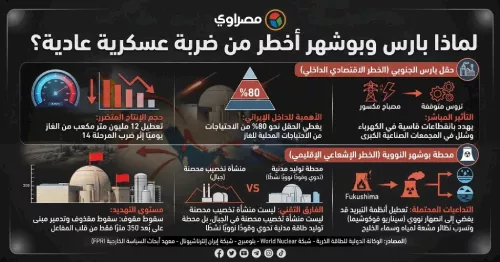 لماذا بارس وبوشهر أخطر من ضربة عسكرية عادية؟ (إنفوجراف مصمم بالذكاء الاصطناعي)