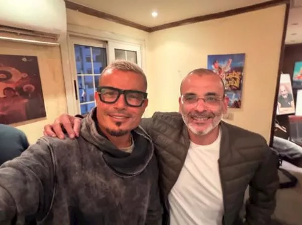 أيمن بهجت قمر مع عمرو دياب