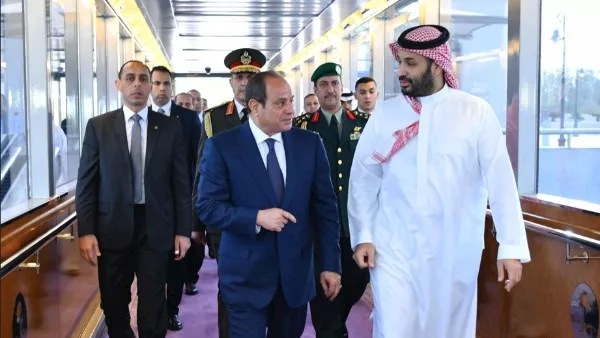 الرئيسي السيسي وولي العهد السعودي محمد بن سلكان