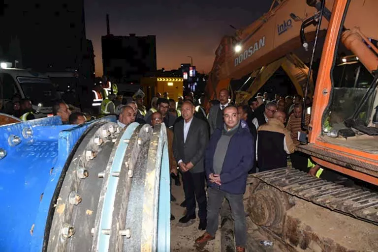 إصلاح خط مياه زهراء المعادي قبل الموعد بـ4 ساعات