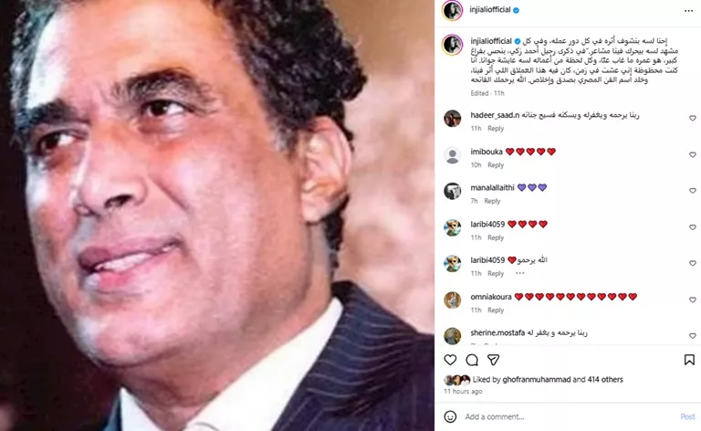 إنجي علي تتحدث عن أحمد زكي في ذكرى رحيله