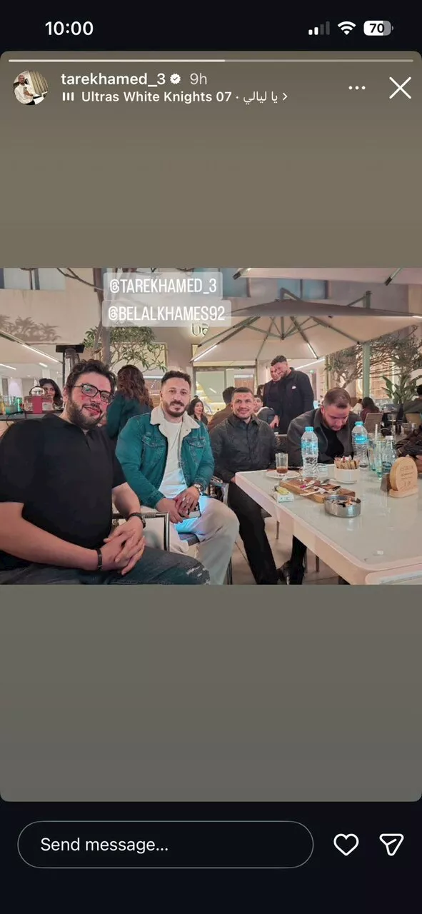 طارق حامد رفقة مدير التعاقدات بالزمالك