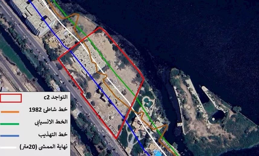  إزالة منشآت أكمل قرطام المخالفة على نهر النيل