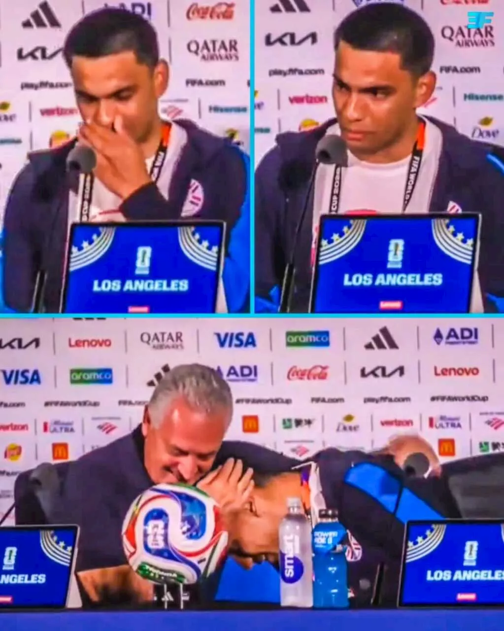 بكاء دييجو جوميز لاعب باراجواي والمدرب بواسيه