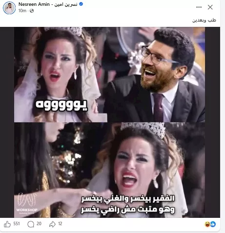 نسرين أمين على فيسبوك
