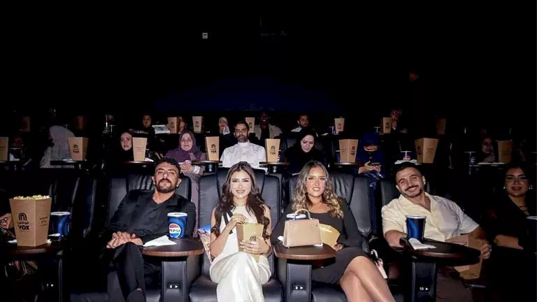 مي عمر وأحمد العوضي يحتفلان في السعودية بـ فيلم شمشون ودليلة_4