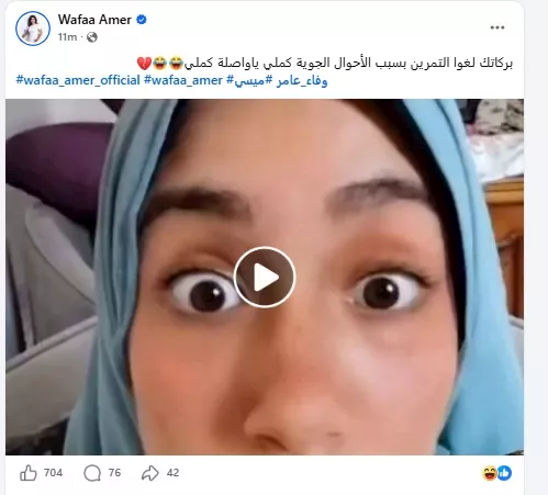 وفاء عامر عن فيديو علياء قمرون