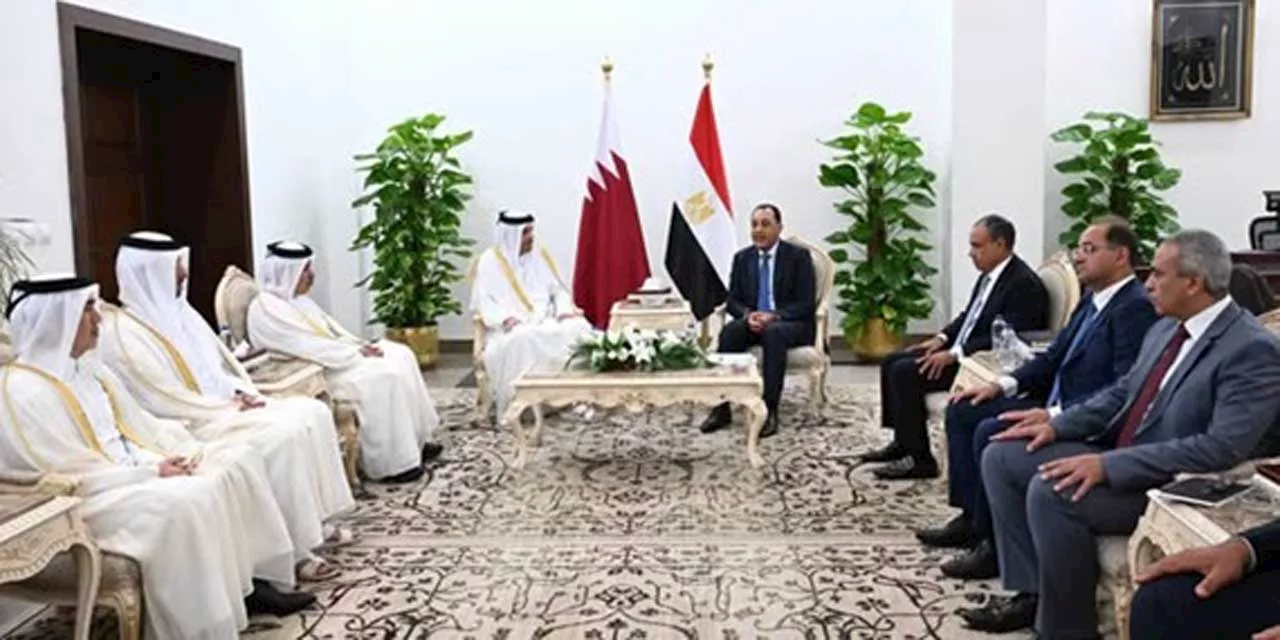مدبولي ورئيس وزراء قطر يبحثان تعزيز التعاون الاقتصادي والاستثماري (2)