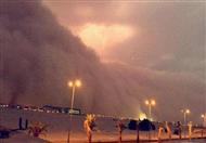 عاصفة رملية تضرب مدينة الجهراء بالكويت