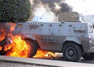 تفجير مدرعة بالعريش