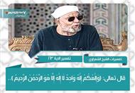 تفسير الشعراوي للآية 163 من سورة البقرة